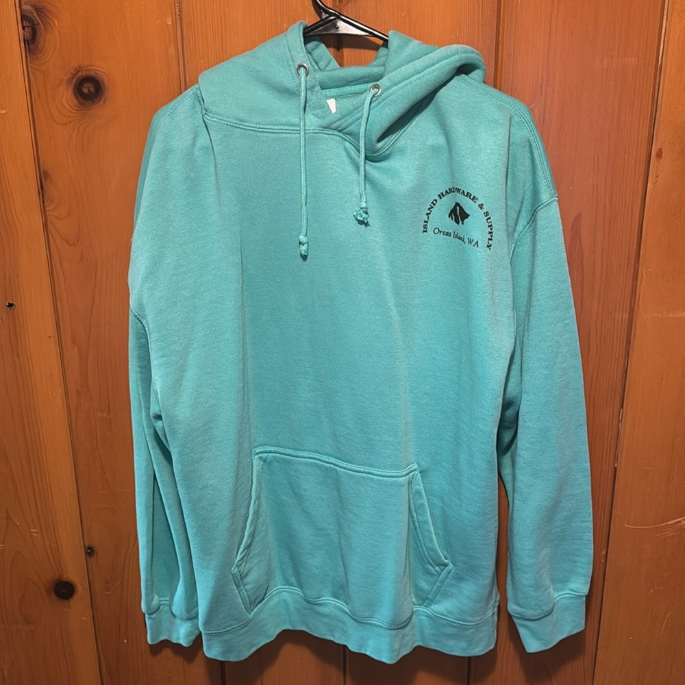 Teal Hoodie from Orcas Island